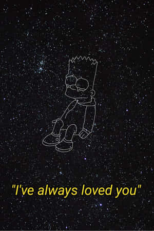 Depressed Bart Simpson Loved You Wallpaper