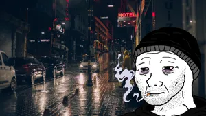 Depressed Face Meme Night Wallpaper