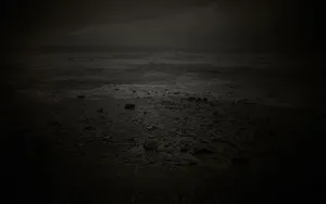 Depressing Beach Night Time Wallpaper