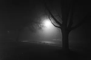 Depressing Foggy Night Wallpaper