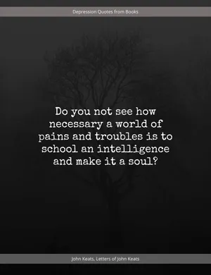 Depression Quote Intelligence Soul Keats Wallpaper
