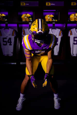 Derek Stingley Jr Purple Nike Lsu Jersey Wallpaper