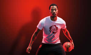 Derrick Rose Taking On The Competition Wallpaper