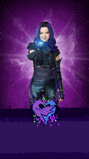 Descendants 3 Mal Glowing Wallpaper