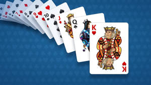 Descending Solitaire Cards Wallpaper