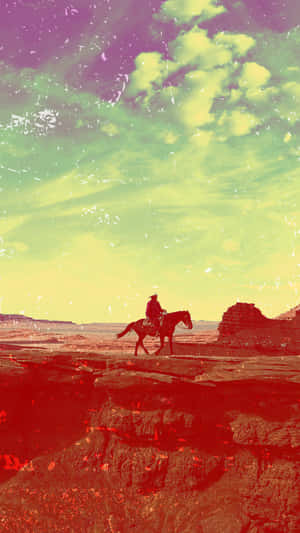 Desert Cowboy Silhouette Wallpaper