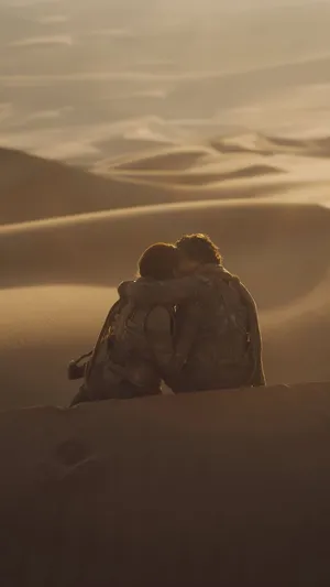 Desert Embrace At Sunset Wallpaper