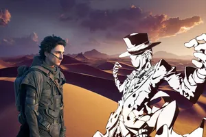 Desert Encounter With Animated Character Wallpaper