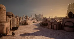 Desert Grandeur: Mos Eisley Wallpaper