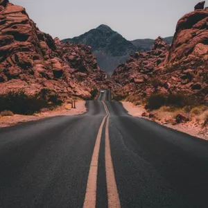 Desert_ Road_ Mountain_ View.jpg Wallpaper