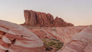 Desert_ Rock_ Formations_at_ Dusk_4 K Wallpaper