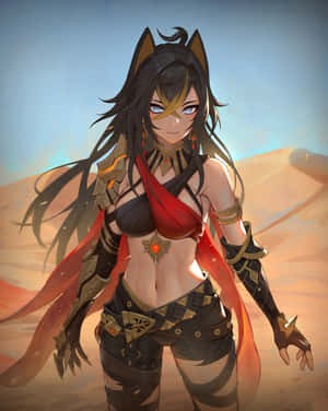 Desert Warrior Dehya Artwork Wallpaper