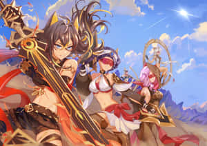 Desert Warriors Fantasy Artwork Wallpaper