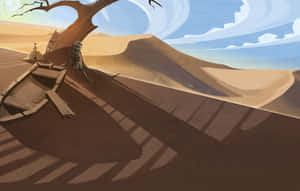 Deserted Skeletonand Shipwreck Wallpaper