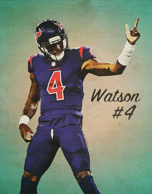 Deshaun Watson Cool Pose Art Wallpaper