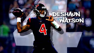 Deshaun Watson With Number Art Wallpaper