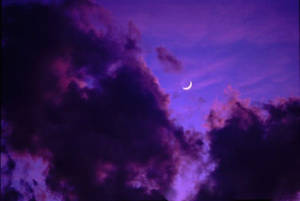 Desktop Aesthetic Purple Sky Wallpaper