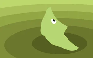 Desktop Minimalist Green Aesthetic Metapod Wallpaper