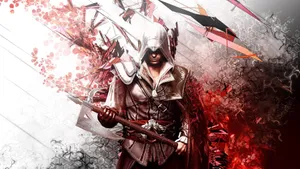 Desmond Miles In Action In Assassin's Creed Game Wallpaper