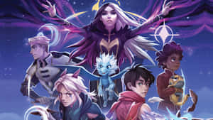 Destiny Awaits Callum, Rayla, And Ezran As They Embark On Their Journey To The Dragon Queen's Domain In The Dragon Prince Series. Wallpaper