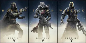 Destiny Characters Unleashing Their Power In Epic Battle Wallpaper