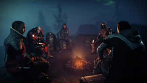 Destiny2 Fireteam Campfire Gathering Wallpaper