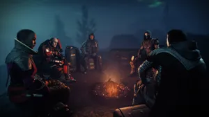Destiny2 Fireteam Campfire Gathering Wallpaper