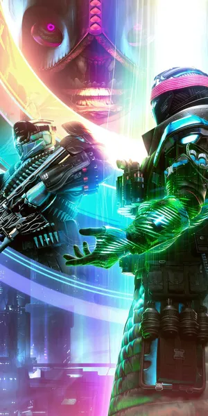 Destiny2 Lightfall Characterand Cityscape Wallpaper