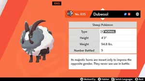 Detailed Statistics Of The Pokemon Dubwool Wallpaper