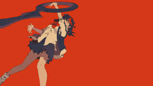 Determined Ryuko Matoi In Battle Stance Wallpaper