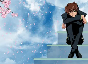 Determined Suzaku Kururugi In Uniform Wallpaper