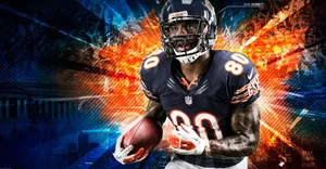 Determined Wide Receiver Ready For Action Wallpaper