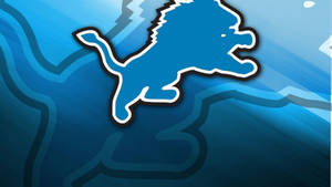 Detroit Lions Blue Mirroring Wallpaper