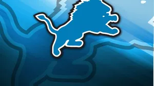 Detroit Lions Blue Mirroring Wallpaper