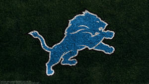 Detroit Lions Grass Painted Logo Wallpaper