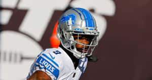 Detroit Lions Player Focused During Game Wallpaper