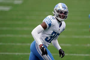 Detroit Lions Player Ready For Action Wallpaper