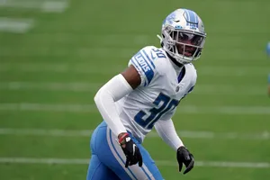 Detroit Lions Player Ready For Action Wallpaper