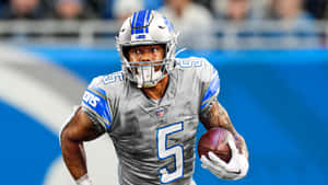 Detroit Lions Running Backin Action Wallpaper