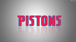 Detroit Pistons Blue Red Lettering Wallpaper