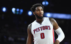 Detroit Pistons Drummond White Jersey Wallpaper