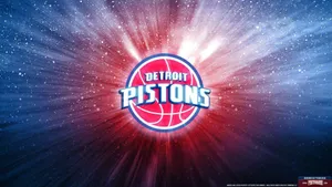 Detroit Pistons Glowing Team Logo Wallpaper