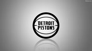 Detroit Pistons Simple All Black Logo Wallpaper