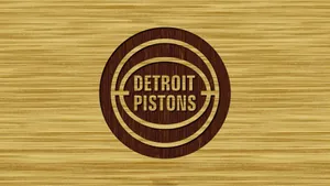 Detroit Pistons Wooden Logo Wallpaper