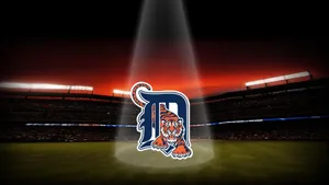 Detroit Tigers Logo In The Ballpark Wallpaper