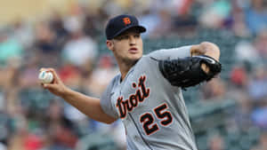 Detroit Tigers Pitcherin Action Wallpaper