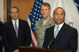 Deval Patrick At A Political Event Wallpaper