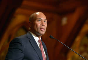 Deval Patrick Giving A Talk Wallpaper