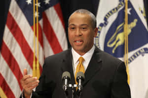 Deval Patrick Middle Of Talking Wallpaper