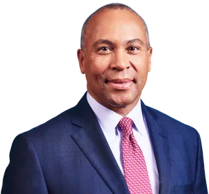 Deval Patrick Posing For Official Picture Wallpaper